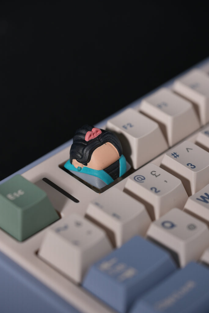 Arcera Keycap 130 — yeşil-beyaz temalı 3D baskı artisan klavye tuşu, Arcera 3D